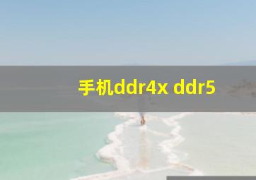 手机ddr4x ddr5